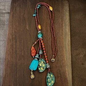 handmade multi-strand bohemian necklace.